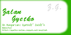 zalan gyetko business card